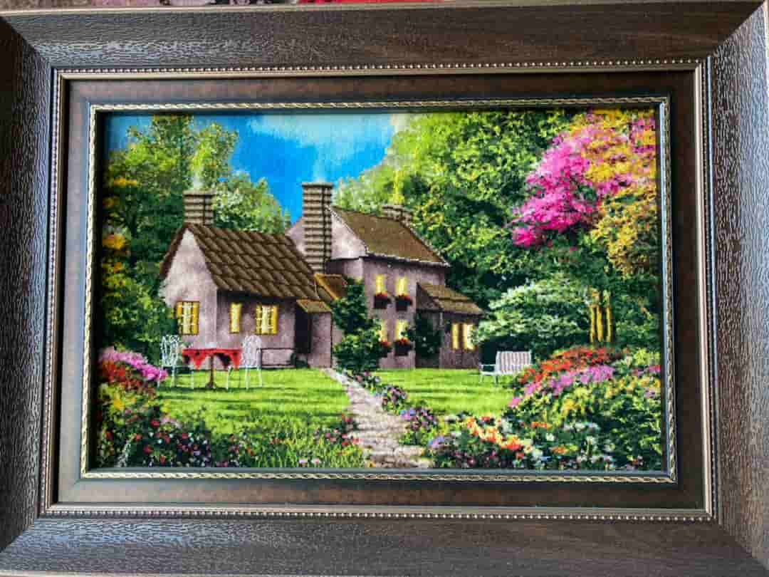 تابلو فرش منظره؛ نخ پنبه ابریشمی کلاسیک مذهبی ( 120 * 70) cm