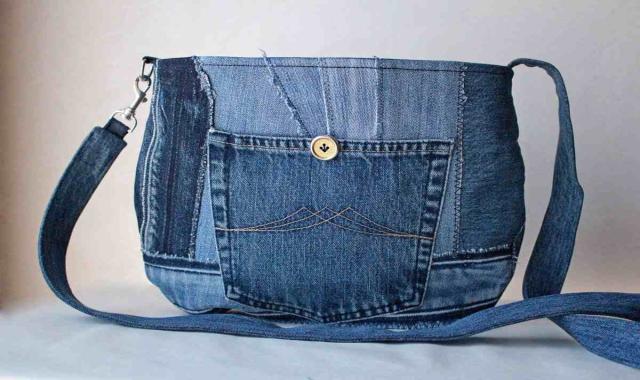 کیف لی زنانه؛ ساده طرح دار کوچک متوسط 2 رنگ آبی طوسی