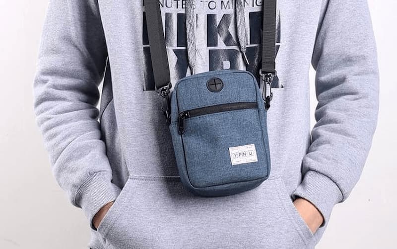 کیف گردنی؛ چرم پارچه مکرومه وزن کم طول بند (80 130) سانتی متر