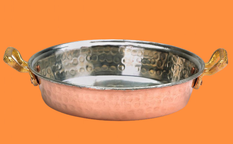 ماهیتابه مسی چکشی؛ براق چکش کاری ضخیم تقویت ایمنی بدن حذف Blood platelets