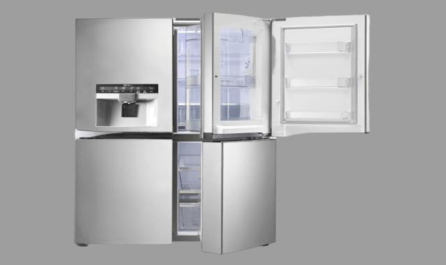 یخچال ساید ال جی ویترینی؛ جادار ایستاده سفید مشکی نقره ای (400 500 لیتر)