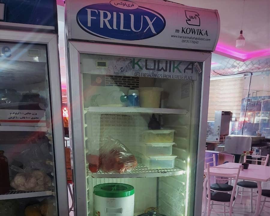 یخچال ویترینی فری لوکس (ایستاده) درب کشویی جنس بدنه استیل ضد زنگ Refrigerator