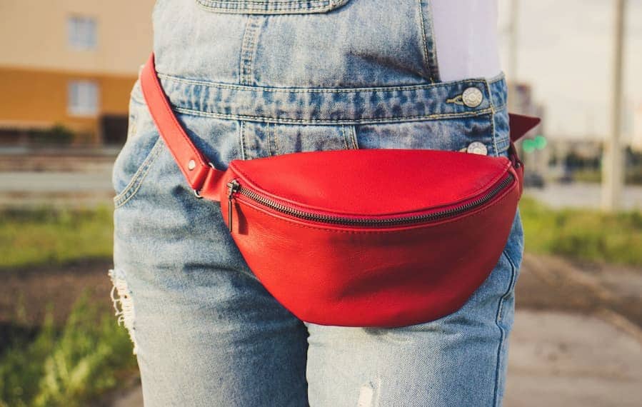 کیف کمری؛ سفر ورزش دوچرخه سواری 3 جنس چرم پارچه برزنت (100 500) گرم