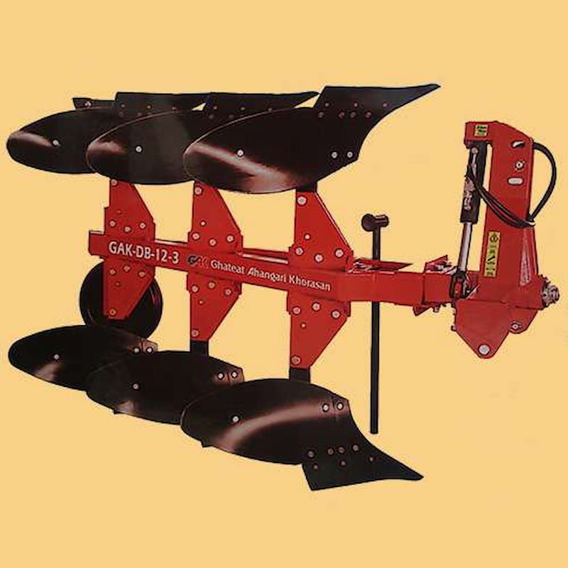 گاوآهن برگردان دار دو طرفه؛ مقاوم تعداد خیش (2 5 عدد) مناسب شخم زدن