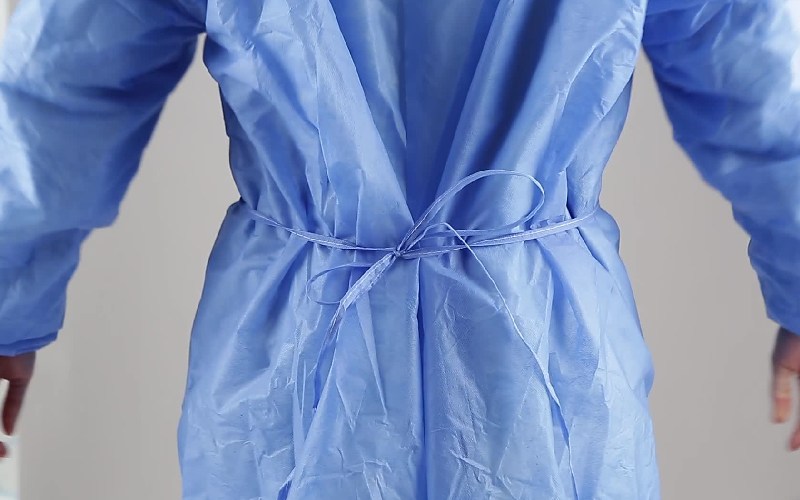 لباس گان بیمار؛ کلاه شلوار دمپایی یکبار مصرف صورتی آبی clothes