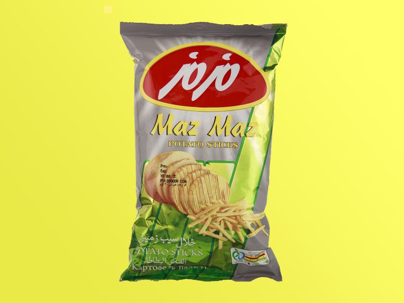 سیب زمینی خلالی مزمز؛ سالم ترد تازه 2 طعم نمکی ساده Maz Maz