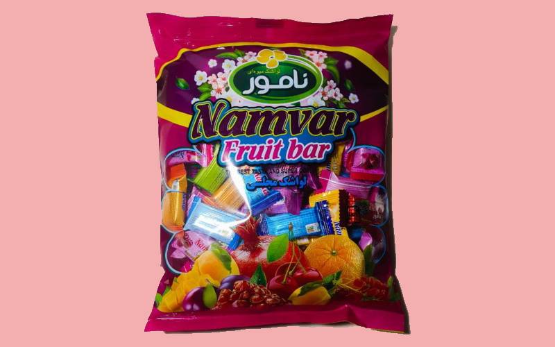 لواشک پذیرایی نامور؛ انار آلبالو هلو 3 طعم ترش شیرین ملس