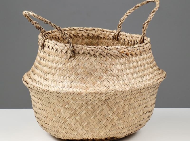 گلدان حصیری؛ ساده طرحدار استوانه ای خمره ای (300 700) گرم