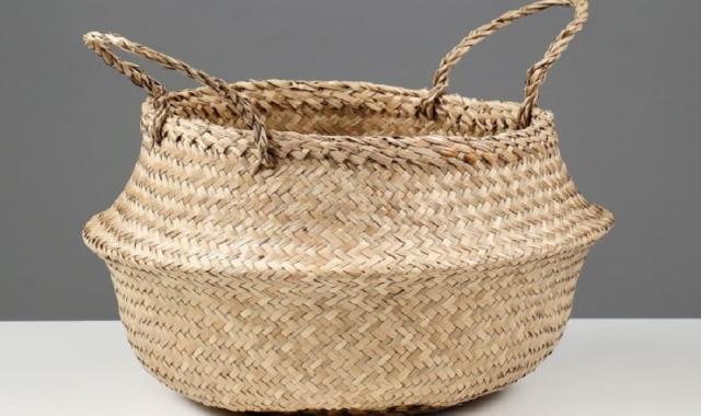 گلدان حصیری؛ ساده طرحدار استوانه ای خمره ای (300 700) گرم