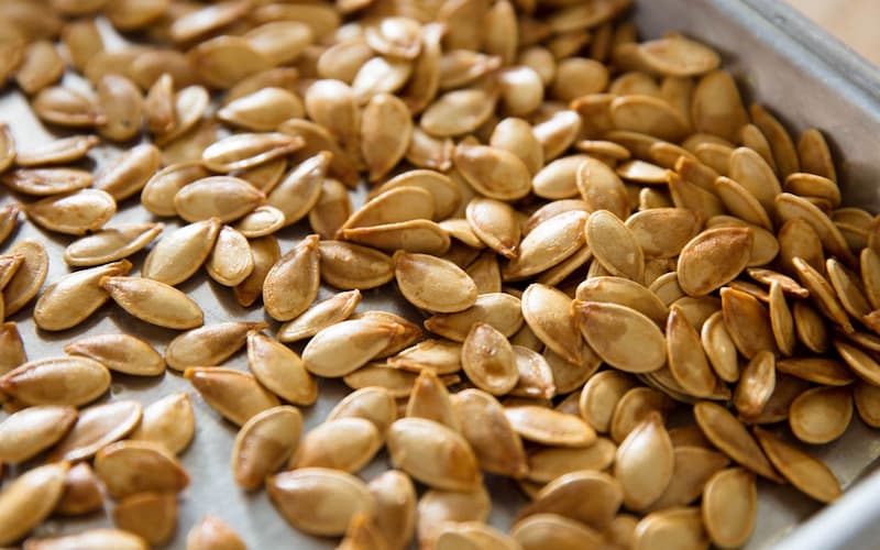 تخمه کدو گوشتی خارجی؛ خام بوداده حاوی فیبر Protein