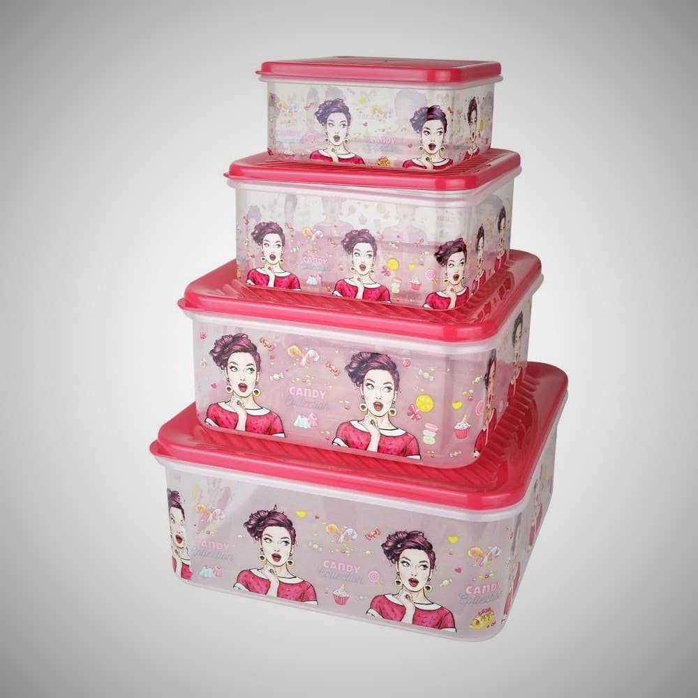 ظروف پلاستیکی لاکچری؛ دربدار بدون درب فانتزی 2 رنگ شفاف مات