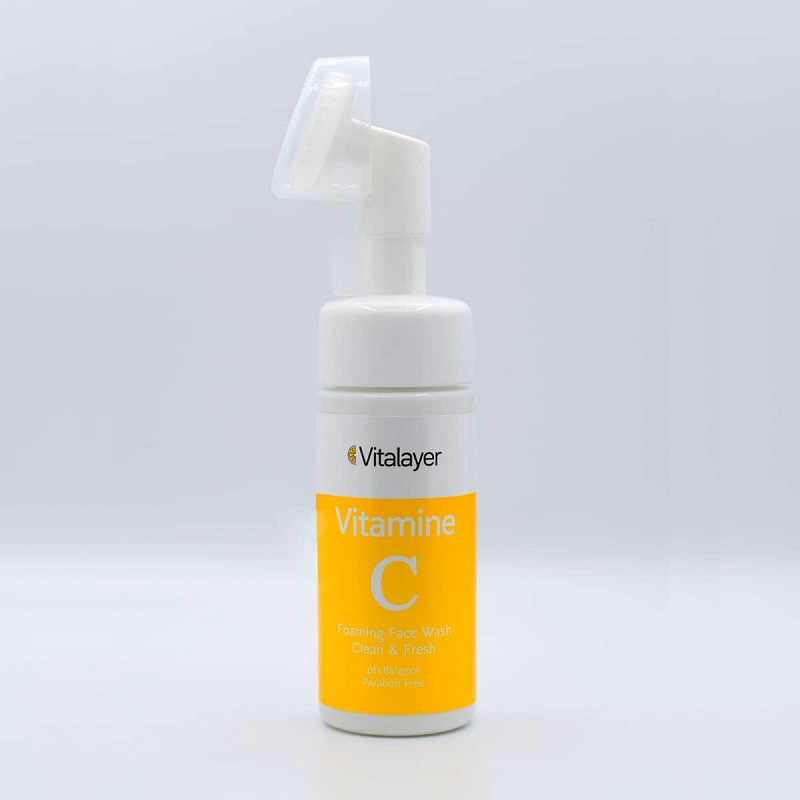 فوم شستشوی صورت ویتالیر ویتامین سی؛ کلاژن ساز ضد التهاب حجم 150 میلی لیتر