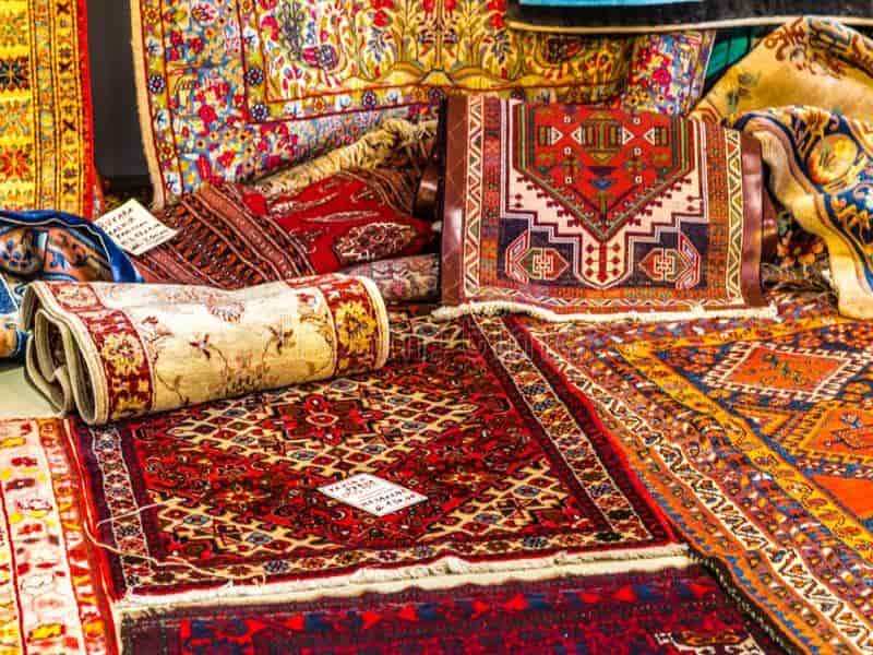 گلیم فرش دستباف بختیاری؛ نخ درجه یک 2 رنگ (سبز قرمز)