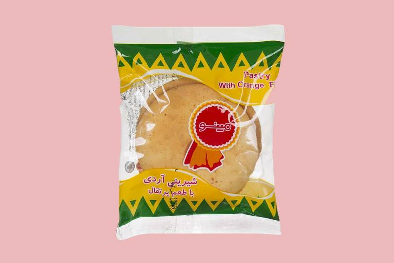 کیک و کلوچه مینو؛ بافت ترد نرم 4 طعم (موزی پرتقالی نارگیلی توت فرنگی)