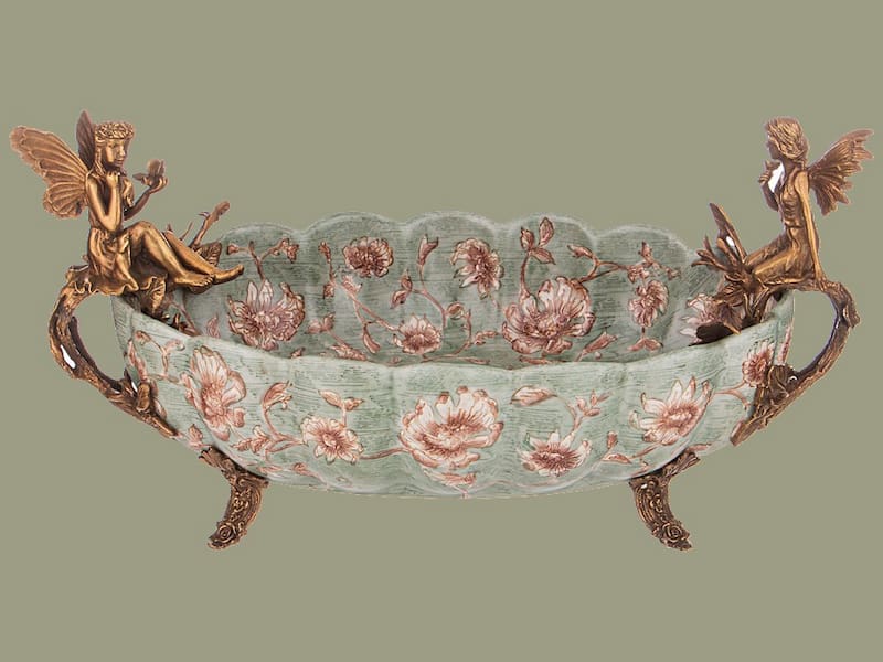 بشقاب مسی پایه دار؛ دستگاهی پرسی دستی 2 مدل چکشی سیاه قلم