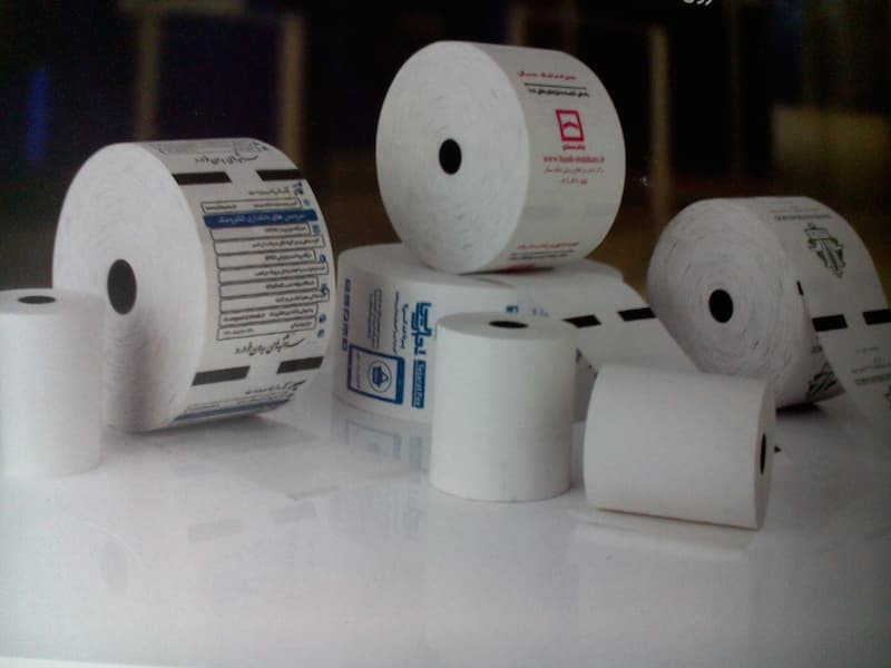 کاغذ رول کارتخوان؛ لایه شیمیایی دریافت حرارت عرض (50 80) میلیمتر