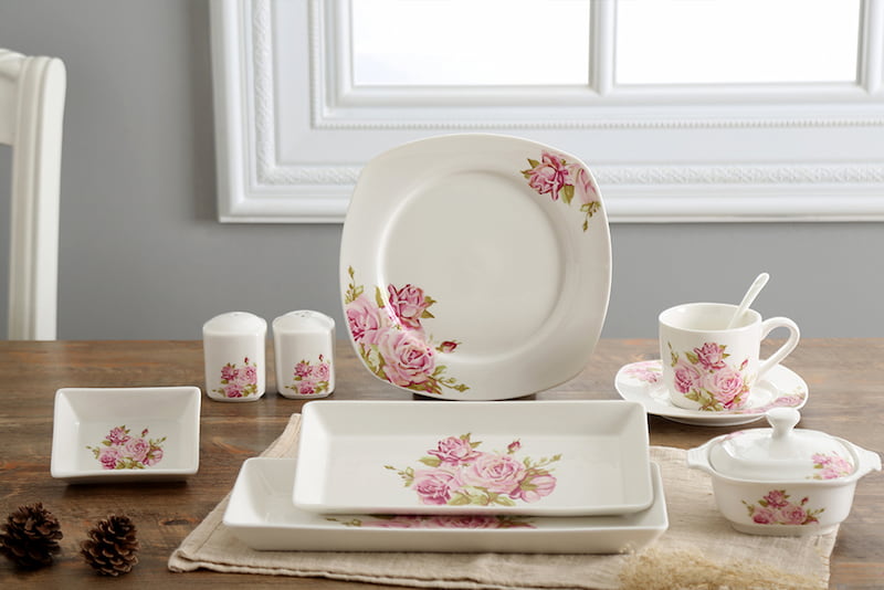 بشقاب ملامین دست دوم؛ دایره مربع وزن سبک شستشوی آسان