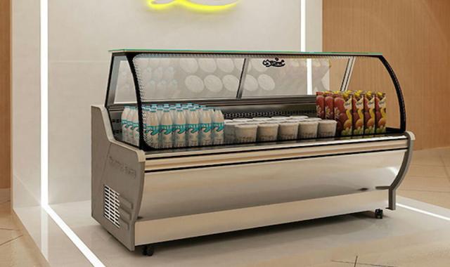 یخچال صنعتی کافی شاپ؛ کم مصرف دوام بالا ویترینی ایستاده industrial