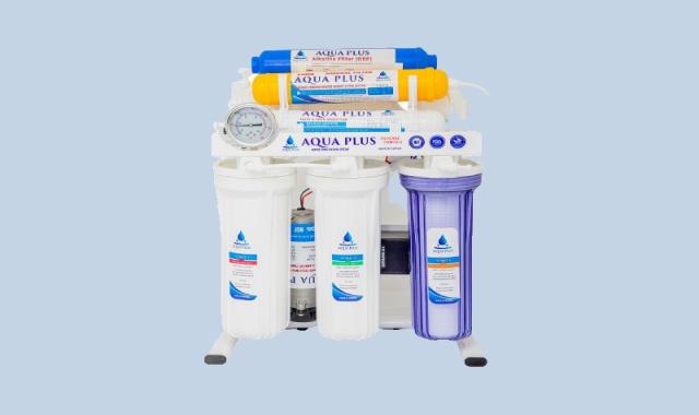 دستگاه تصفیه آب آکوا پلاس؛ پایه فلزی مدل (6 7 8) فیلتر تنظیم کننده pH آب