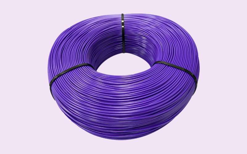 سیم افشان بنفش؛ آلومینیوم مس 100 متری روکش PVC