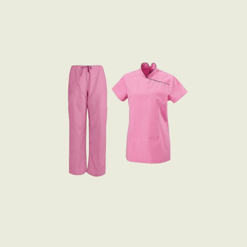 لباس بیمارستان ایران؛ مانتو بلوز شلوار ضد حساسیت 2 رنگ آبی صورتی