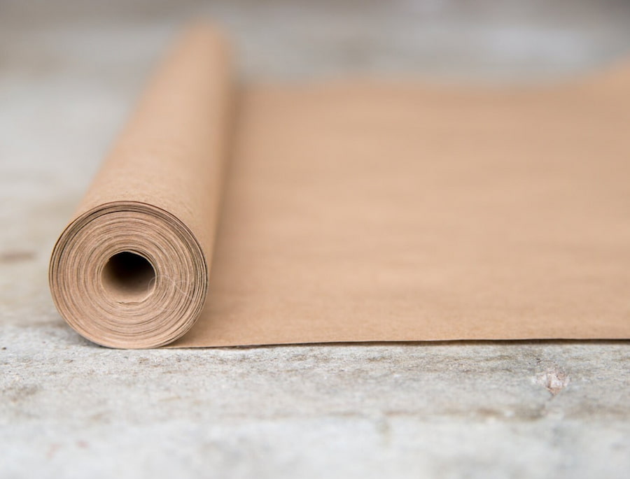 کاغذ کرافت متری؛ سفید قهوه ای طراحی الگوی خیاطی عرض (50 120) سانتی متر