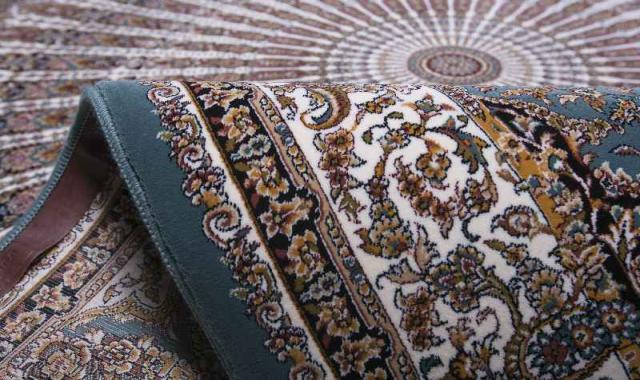 فرش دستباف کاشان 12 متری دست دوم؛ روشن تیره 2 جنس کرک پشم