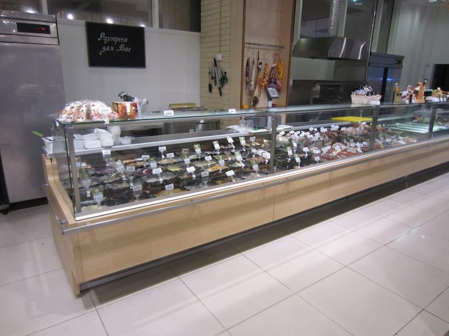 یخچال ویترینی قنادی شیشه خم؛ استیل زمینی ایستاده (3 4) طبقه