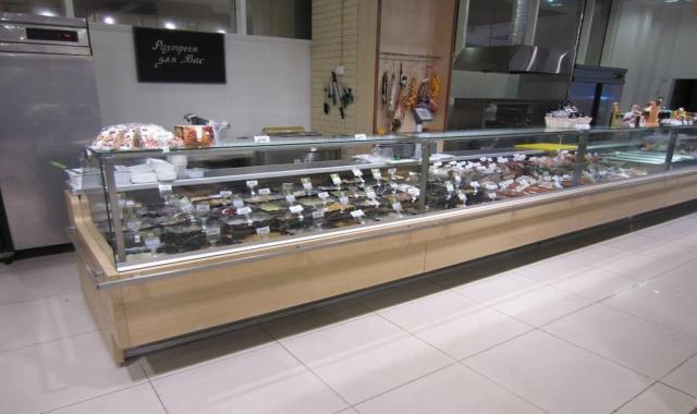 یخچال ویترینی قنادی شیشه خم؛ استیل زمینی ایستاده (3 4) طبقه