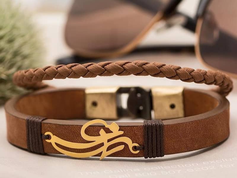 چرم رنگی دستبند؛ زنانه مردانه 3 جنس گاوی گوسفندی مصنوعی Anti allergy