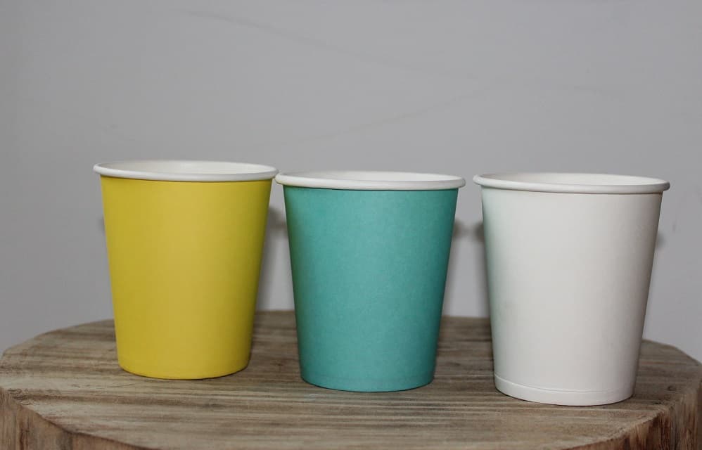 لیوان یکبار مصرف پلاستیکی؛ پلی اتیلن نازک 3 رنگ نارنجی زرد BLUE