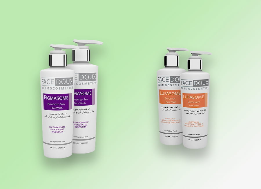 شوینده روشن کننده فیس دوکس؛ آنتی اکسیدان 3 نوع چرب خشک مختلط Doux