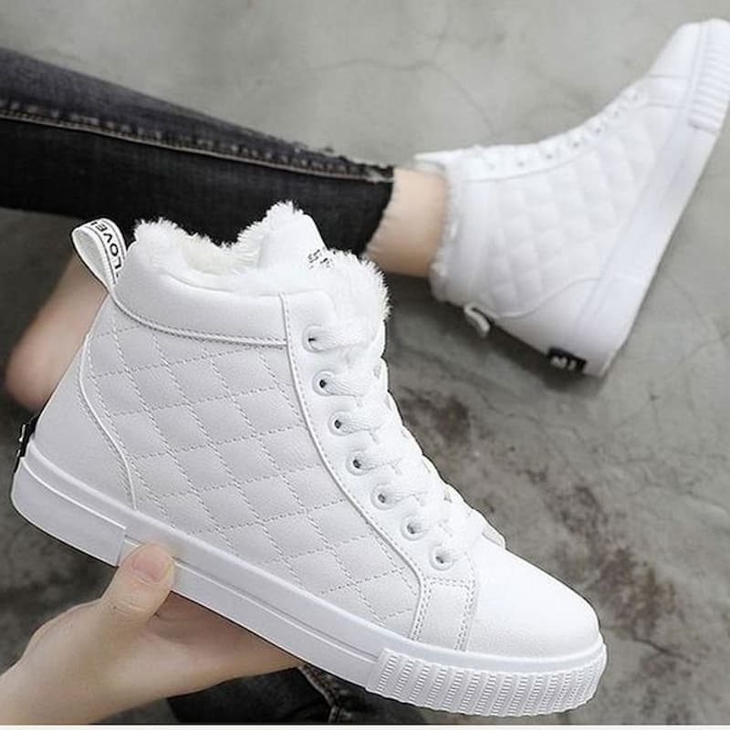 کفش اسپرت دخترانه ساق بلند؛ اسپرت معمولی طرح (شیک زیبا) زیره pu