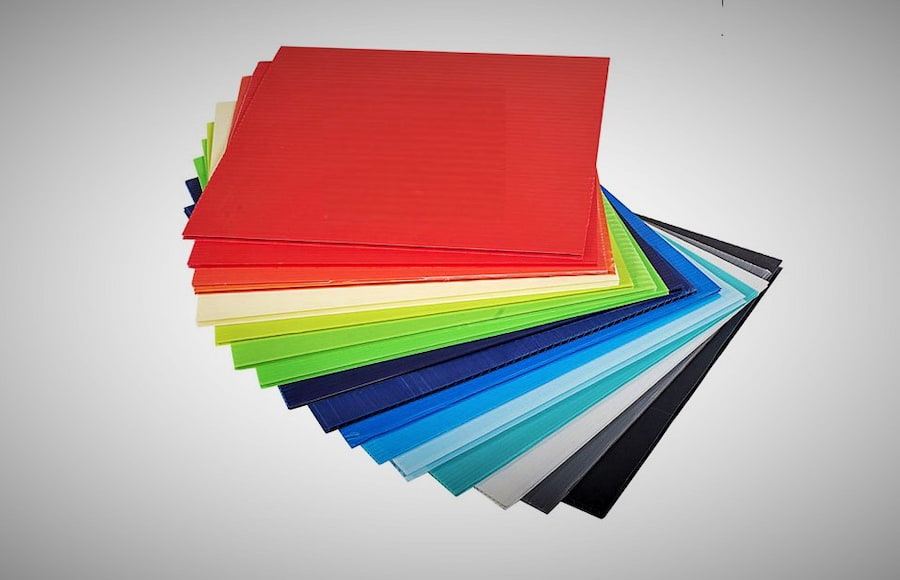 کارتن پلاست 10 میل؛ مقاوم بازیافت پذیر 4 رنگ آبی زرد قرمز سبز