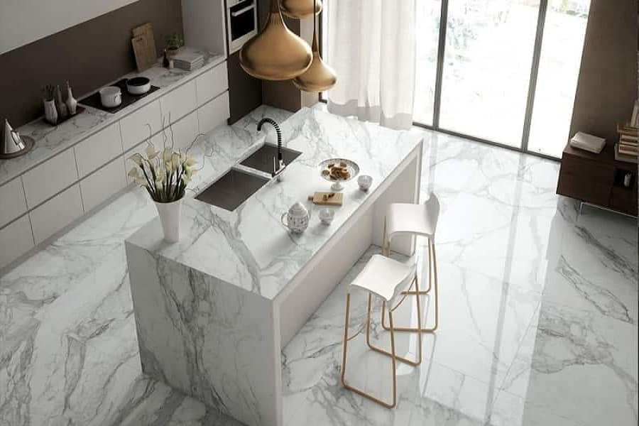 سنگ مرمریت سفید؛ اتاق خواب سرویس بهداشتی 2 رنگ قهوه ای مشکی