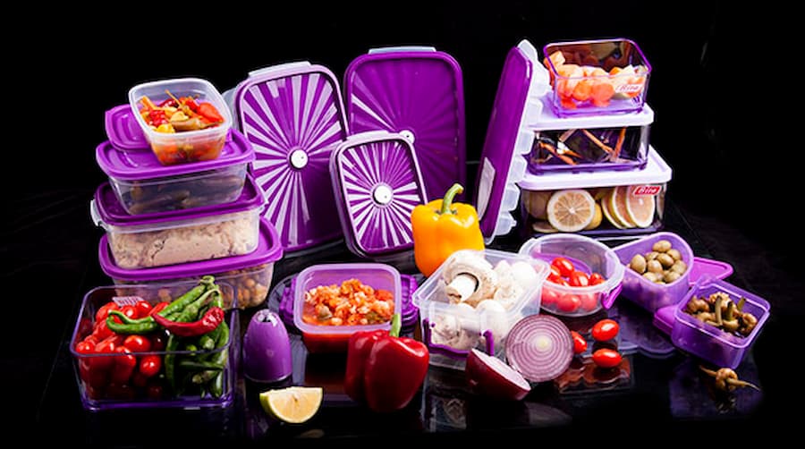 ست ظروف پلاستیکی جهیزیه؛ استحکام بالا آبی بنفش (118 124) پارچه