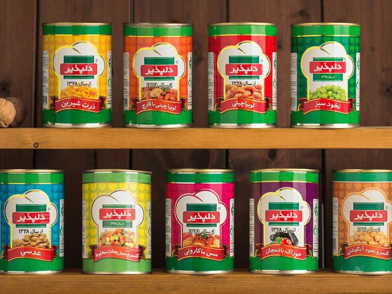 محصولات کنسروی دلپذیر؛ شیشه ای فلزی (نیمه آماده) آش سوپ حمص Delpazir