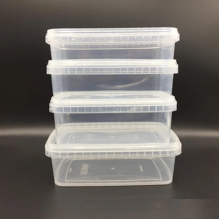 ظرف یکبار مصرف ماکروفری؛ پلاستیکی بی رنگ مات 15 عددی