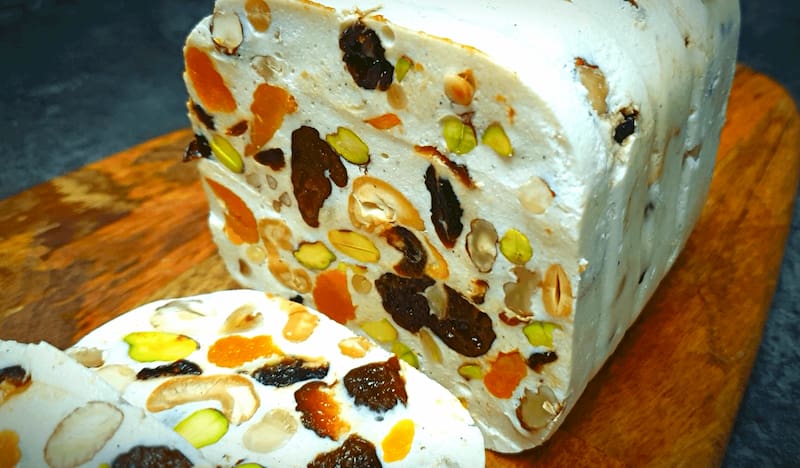 گز آردی کرمانی 42 درصد؛ قند طبیعی مغزدار (پسته بادام فندق)