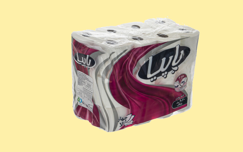 دستمال کاغذی پاپیا 8 عددی؛ بافت لطیف نرم سبک سفید