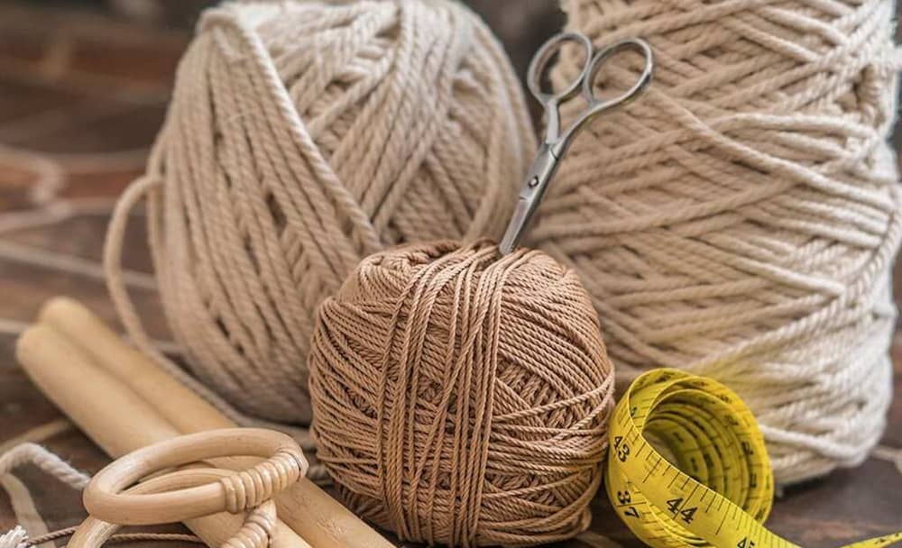 نخ تابیده مکرومه؛ پنبه مقاوم بادوام (3 8) میل