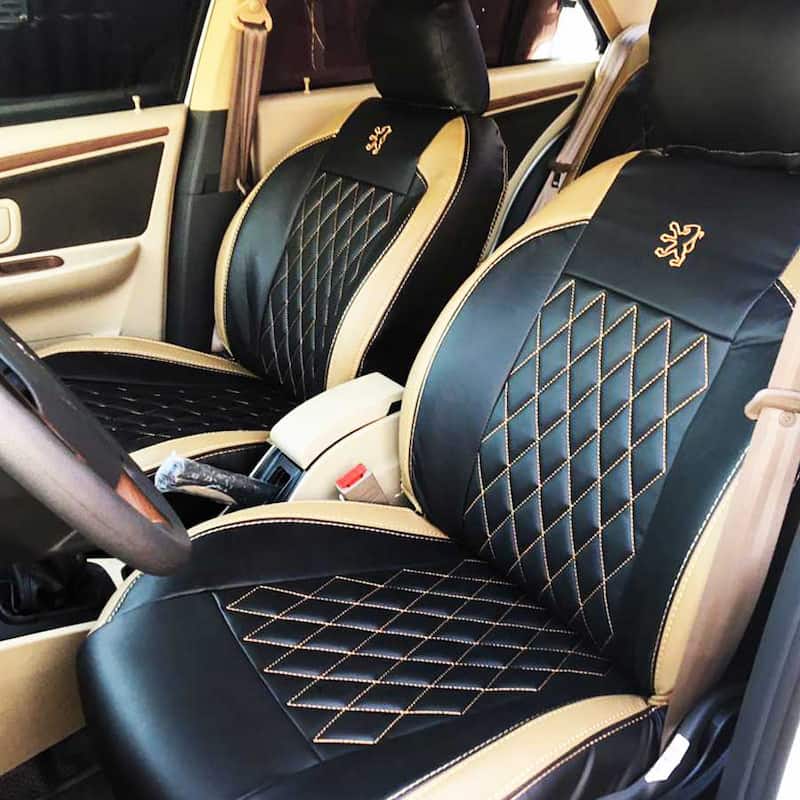 روکش صندلی اصلی زانتیا؛ چرم طبیعی مصنوعی 2 رنگ قهوه ای مشکی