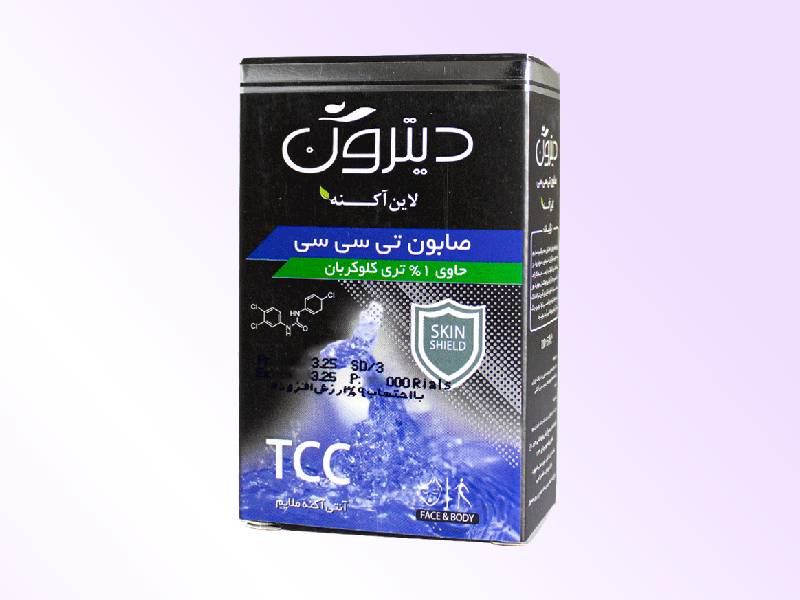 صابون دیترون تی سی سی؛ جعبه 140 گرمی ضد باکتری حاوی Sodium Chloride