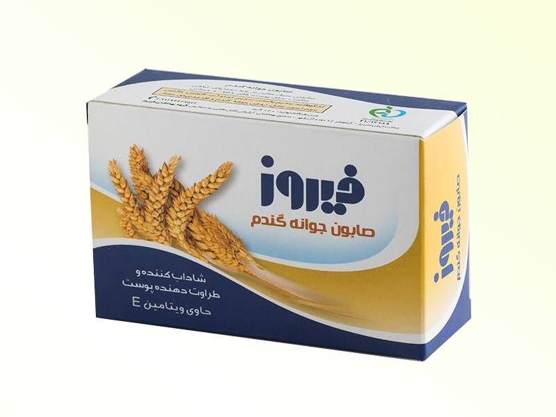 صابون جوانه گندم فیروز؛ جعبه 120 گرمی دیونیزه حاوی Lanolin