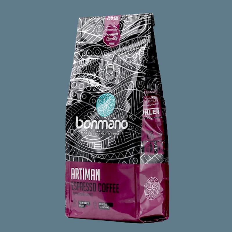 قهوه اسپرسو بن مانو؛ غلیظ کافئین بالا ساخت ایران 250 گرمی