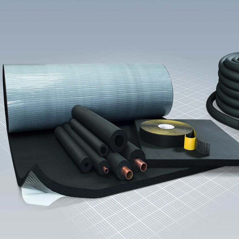 عایق حرارتی الاستومری رولی؛ لوله ای چسب دار 2 کاربرد صنعتی ساختمانی