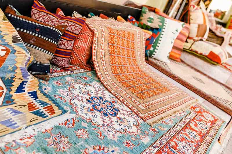 گلیم فرش طوسی سفید؛ مدرن سنتی پلی استر 3 مدل موج دار ساده هندسی