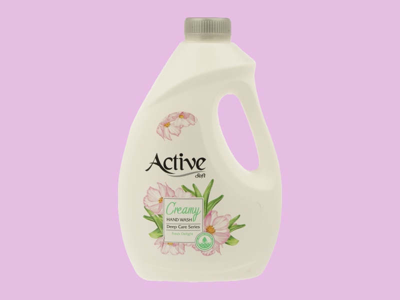 صابون مایع کرمی اکتیو؛ بنفش سبز رایحه انار انجیر آلوئه ورا Active