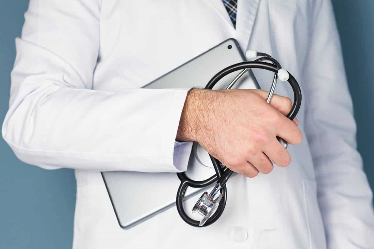 گوشی پزشکی rossmax؛ دیجیتال ساده فولاد 2 رنگ آبی بنفش