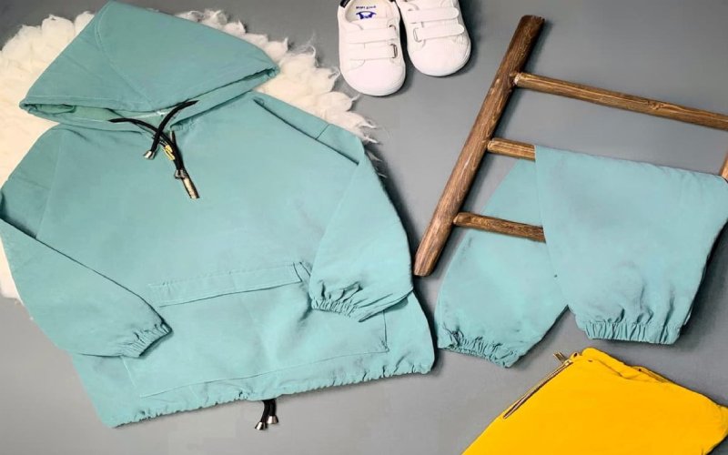 لباس هودی بچه گانه (سویشرت) پشم پنبه کلاه دار 2 نوع